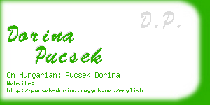 dorina pucsek business card